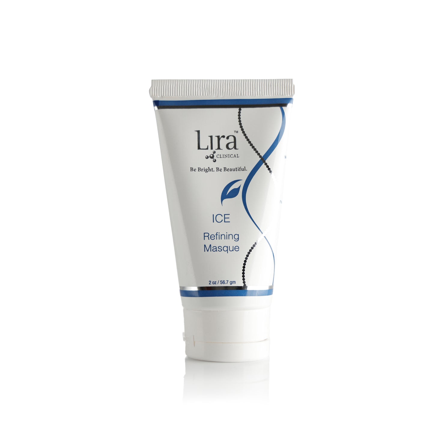 2 oz white bottle white lid with silver and blue DNA ICE Refining Masque