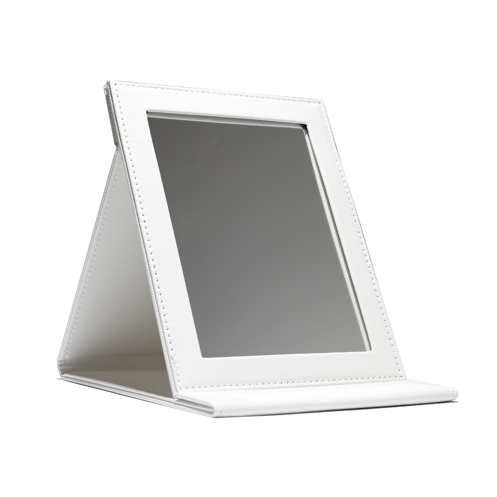 White folding mirror
