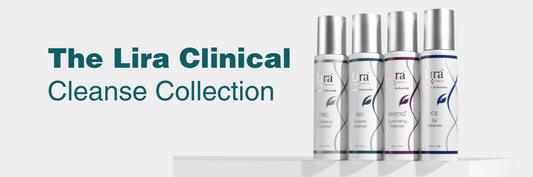picture of Lira Clinical cleansers on a ledge
