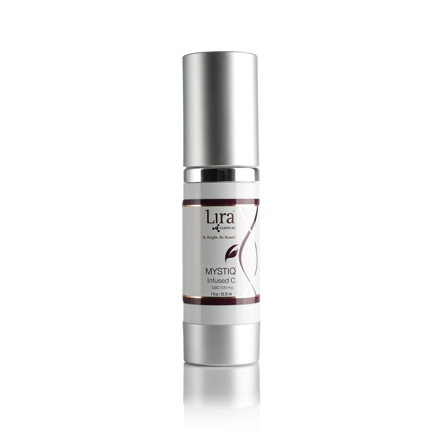 1 fl of bottle with matte silver lid and bottom silver and red DNA MYSTIQ infused C 