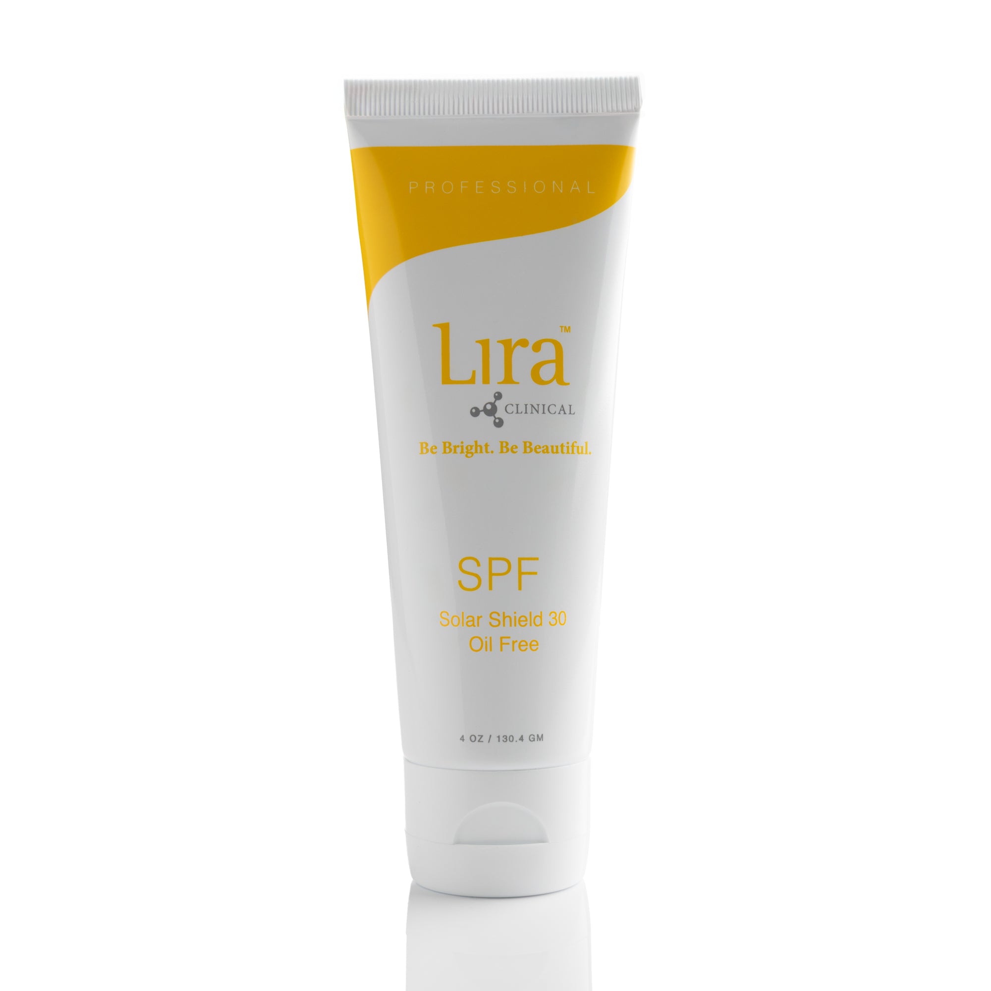 4 oz white tube white lid and yellow writing Pro SPF Sola Shield 30 Oil Free