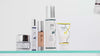 Line up of PRO Retinal-Plus Treatment, ICE Clear stick, BB Tint 30, BIO Enzyme Cleanser, SPF Solar and MYSTIQ Lifting Masque